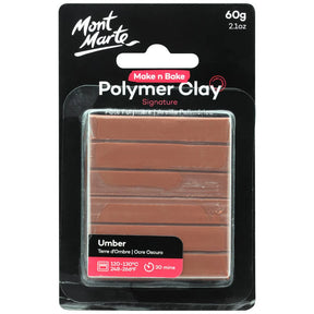 Make n Bake Polymer Clay Signature 60g - Umber Mont Marte - Glowish