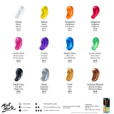 Metallic Acrylic Colour Paint Set Signature 12pc x 36ml - Mont Marte - Glowish