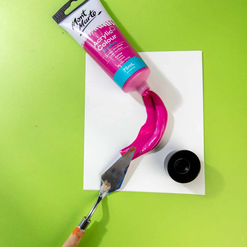 Mont Marte Studio Acrylic Paint Tube 75ml - Cerise