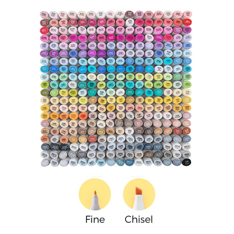 Ohuhu Oahu 320 Colors Fine and Chisel Dual Tip Alcohol Markers