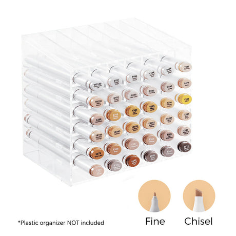 Ohuhu Oahu 36 Skin Tone Colors Fine and Chisel Dual Tip Alcohol Markers