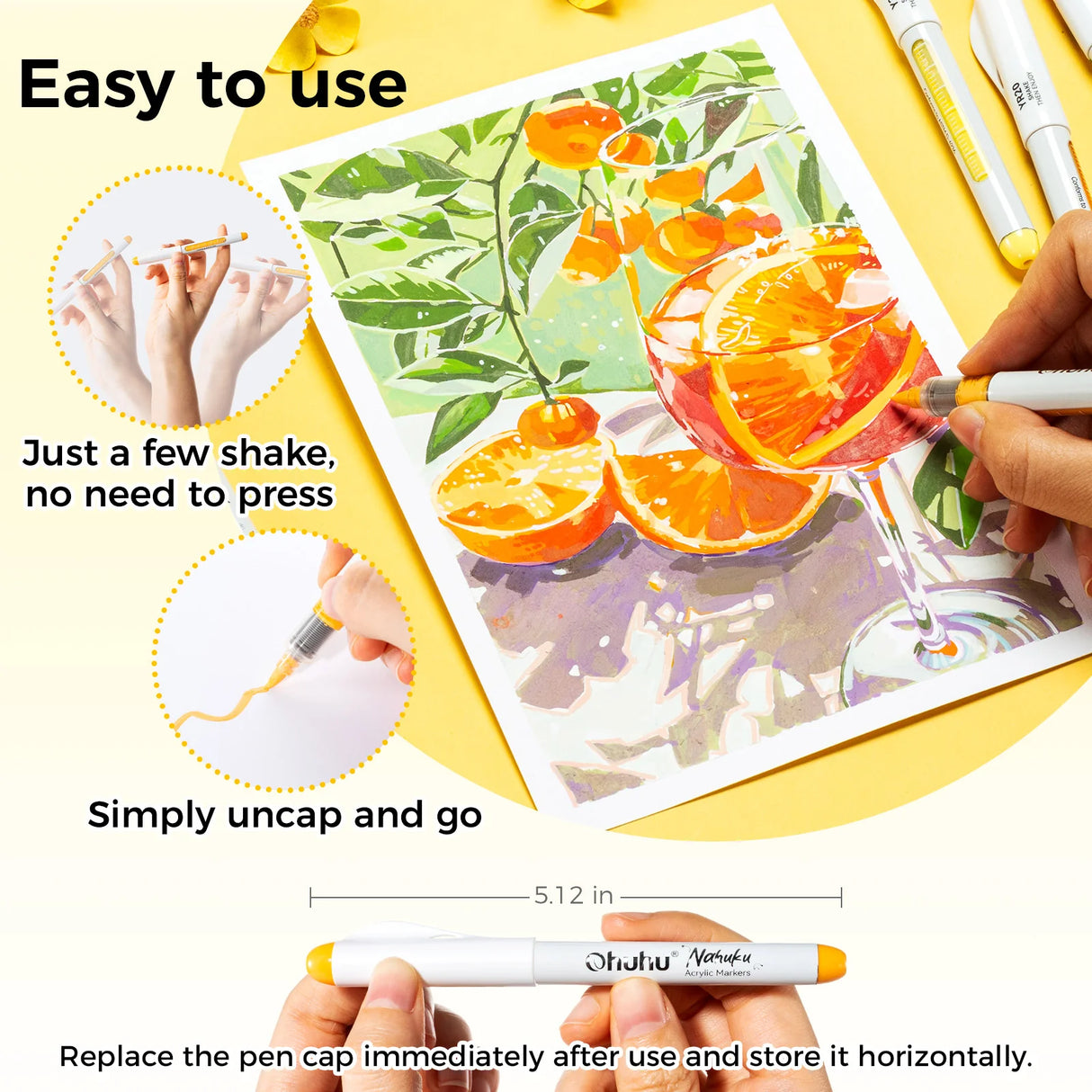 Ohuhu Acrylic Paint Pens 24 Colours