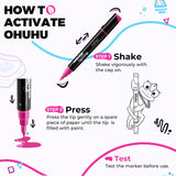 Ohuhu Acrylic Paint Pens 30 Colors Dual Tip Fine and Broad