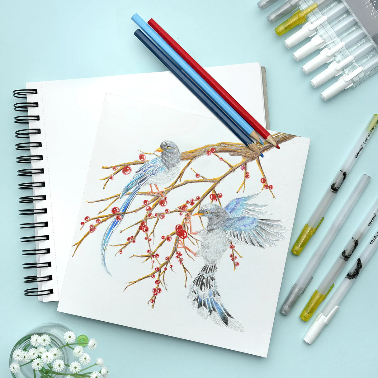 Ohuhu Gold Silver White Gel Pens: 12 Pack