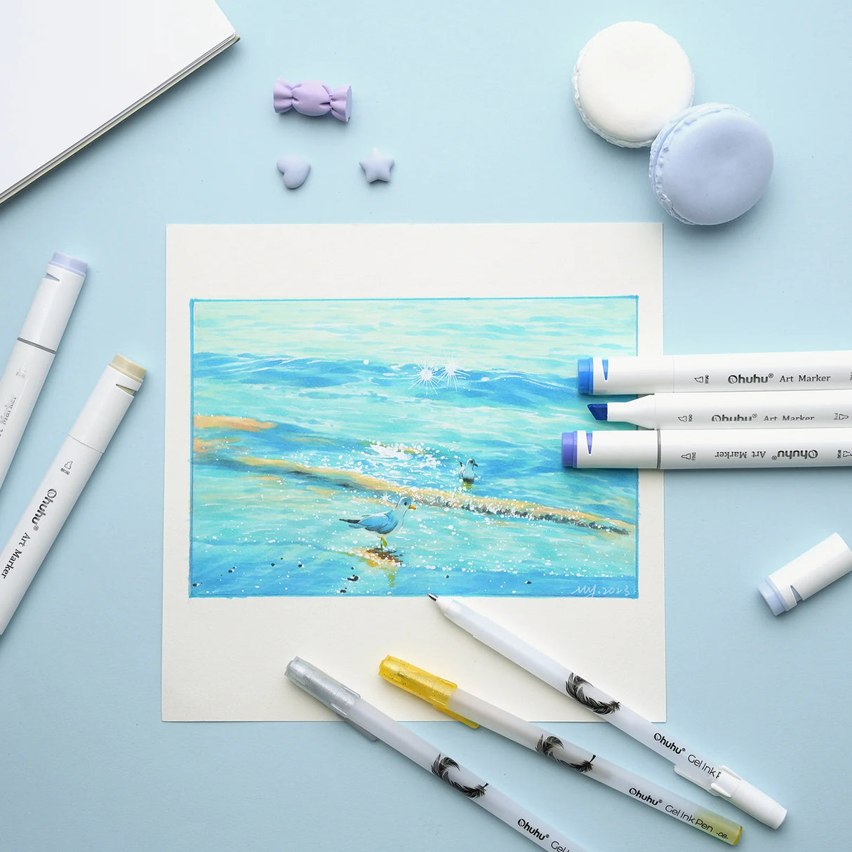 Ohuhu Gold Silver White Gel Pens: 12 Pack