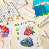 Ohuhu Honolulu 104 Colours Dual Tip Alcohol Art Markers - Glowish