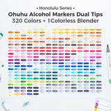 Ohuhu Honolulu 320 Colours Dual Tip Alcohol Art Markers - Glowish