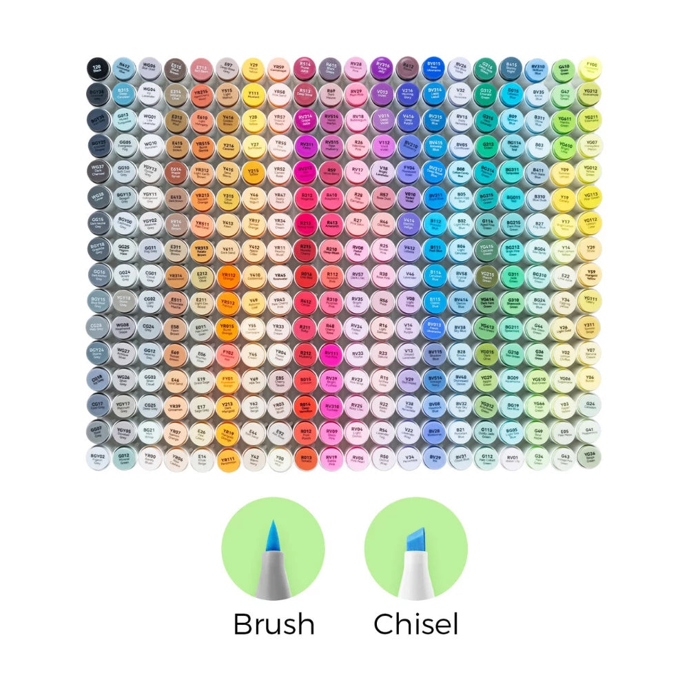 Ohuhu Honolulu 320 Colours Dual Tip Alcohol Art Markers - Glowish