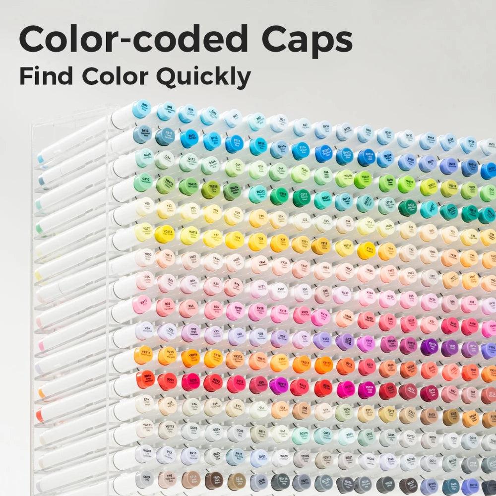 Ohuhu Honolulu 320 Colours Dual Tip Alcohol Art Markers - Glowish
