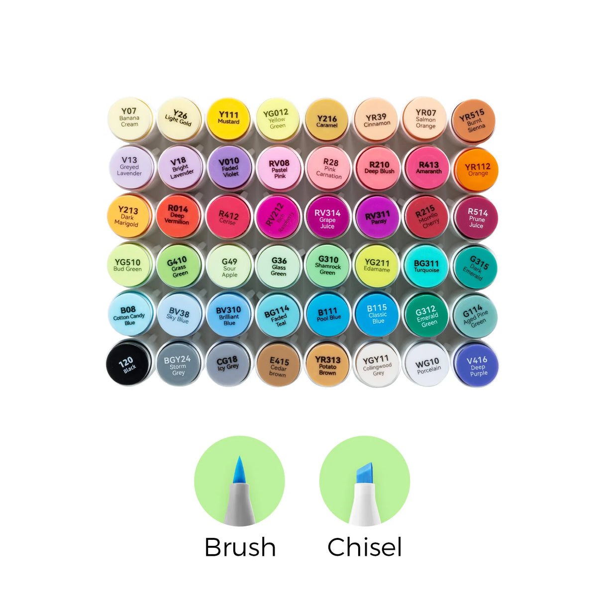 Ohuhu Honolulu 48 Classic Colours Dual Tip Alcohol Art Markers