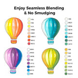 Ohuhu Honolulu B 104+1 Colourless Blender & Fine Marker Set