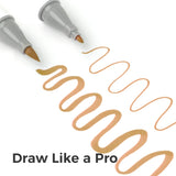 Ohuhu Honolulu B 36 Skin Tone Colours Dual Tip Alcohol Markers