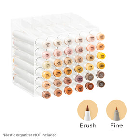 Ohuhu Honolulu B 36 Skin Tone Colours Dual Tip Alcohol Markers - Glowish
