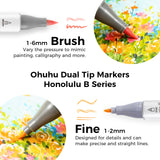 Ohuhu Honolulu B 48 Colours Dual Tip Alcohol Art Markers
