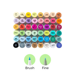 Ohuhu Honolulu B 48 Colours Dual Tip Alcohol Art Markers - Glowish