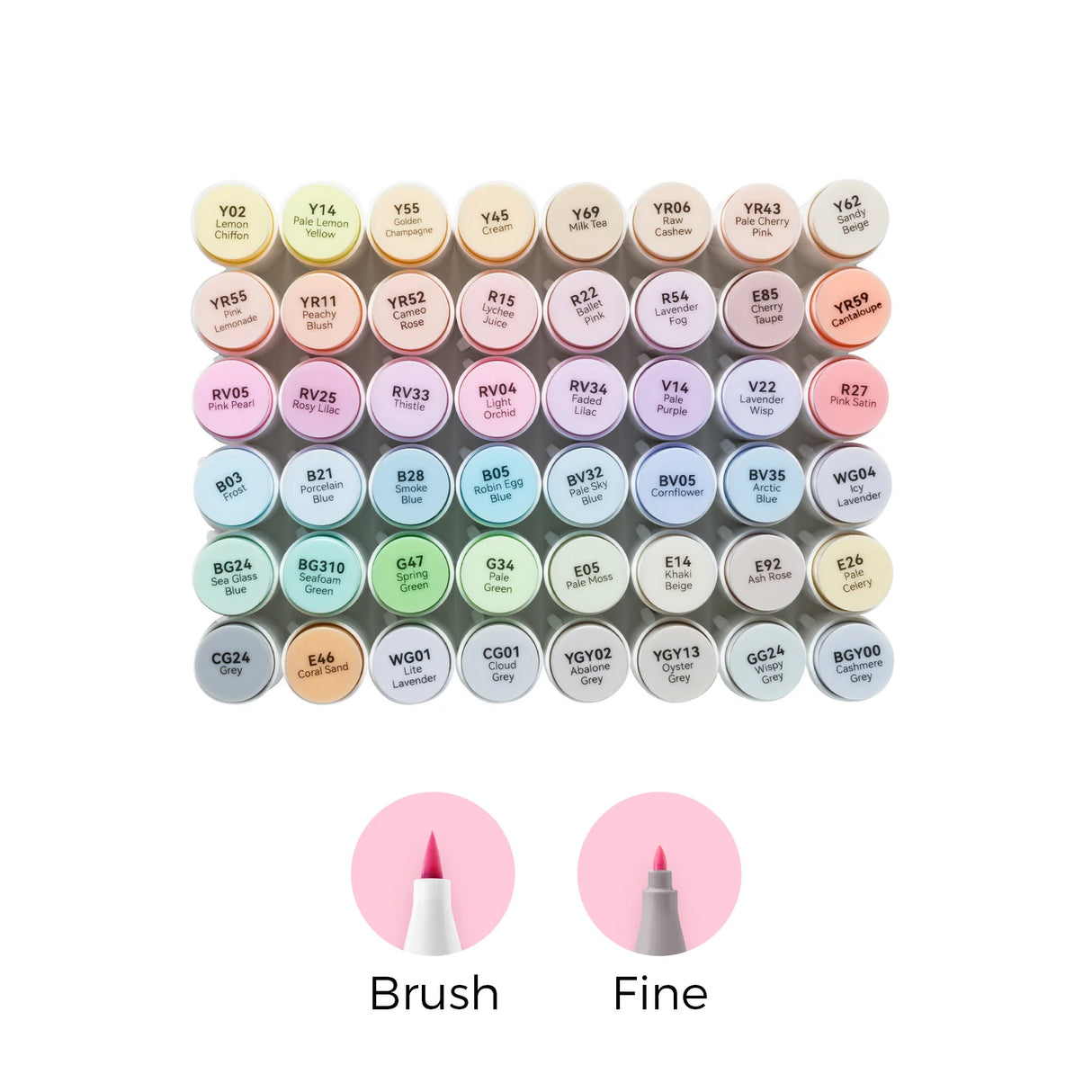 Ohuhu Honolulu B 48 Pastel Colours Marker Set