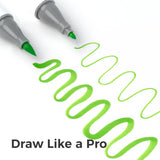 Ohuhu Honolulu B 72 Colours Brush & Fine Art Marker Set