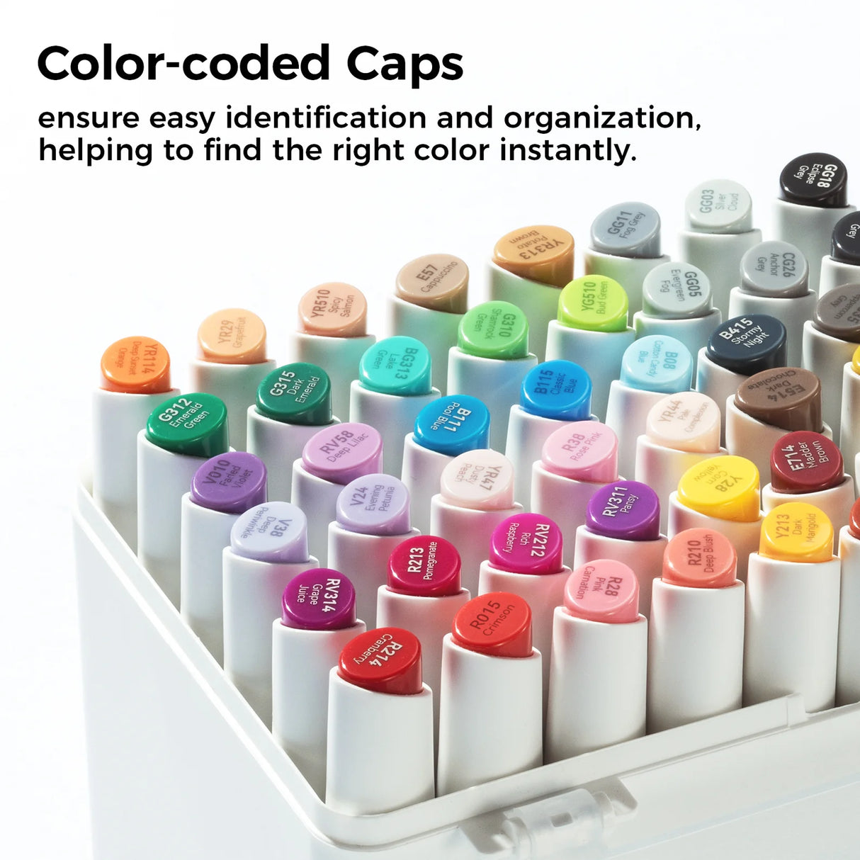 Ohuhu Kaala 60 Colours Dual Tip Alcohol Markers, Illustration Tones