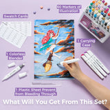 Ohuhu Kaala 60 Colours Dual Tip Alcohol Markers, Illustration Tones