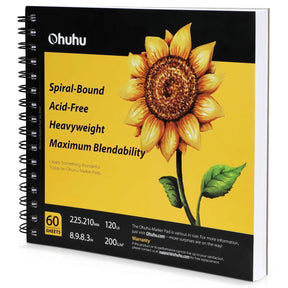 Ohuhu Marker Pad 8.9x8.3 Portable 120LB 200GSM Bleedproof - product image 1 - Glowish