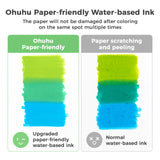 Ohuhu Pupe 60 Colours Paper-Friendly Dual Tip Water Based Art Markers