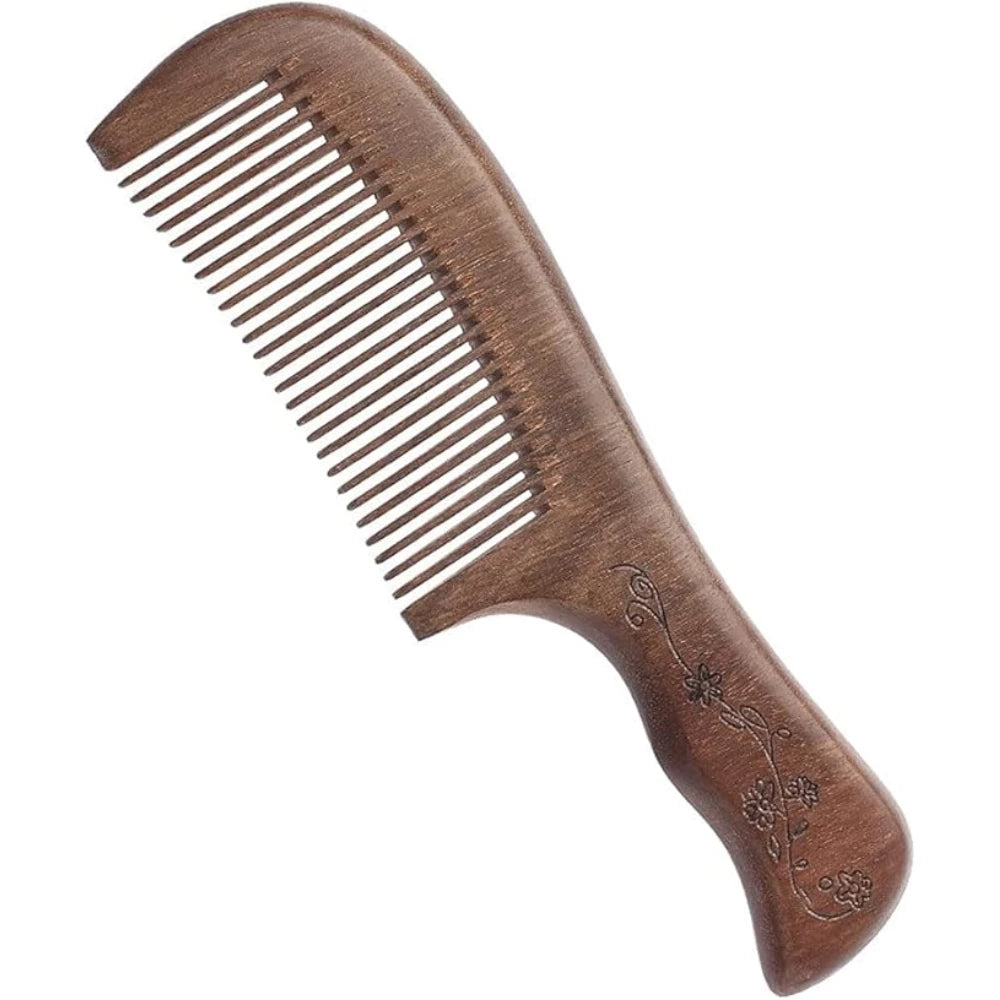 Stylish Wooden Hair Comb - 18cm Durable Handle Design - Glowish