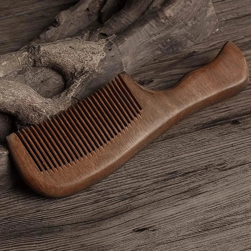 Stylish Wooden Hair Comb - 18cm Durable Handle Design - Glowish