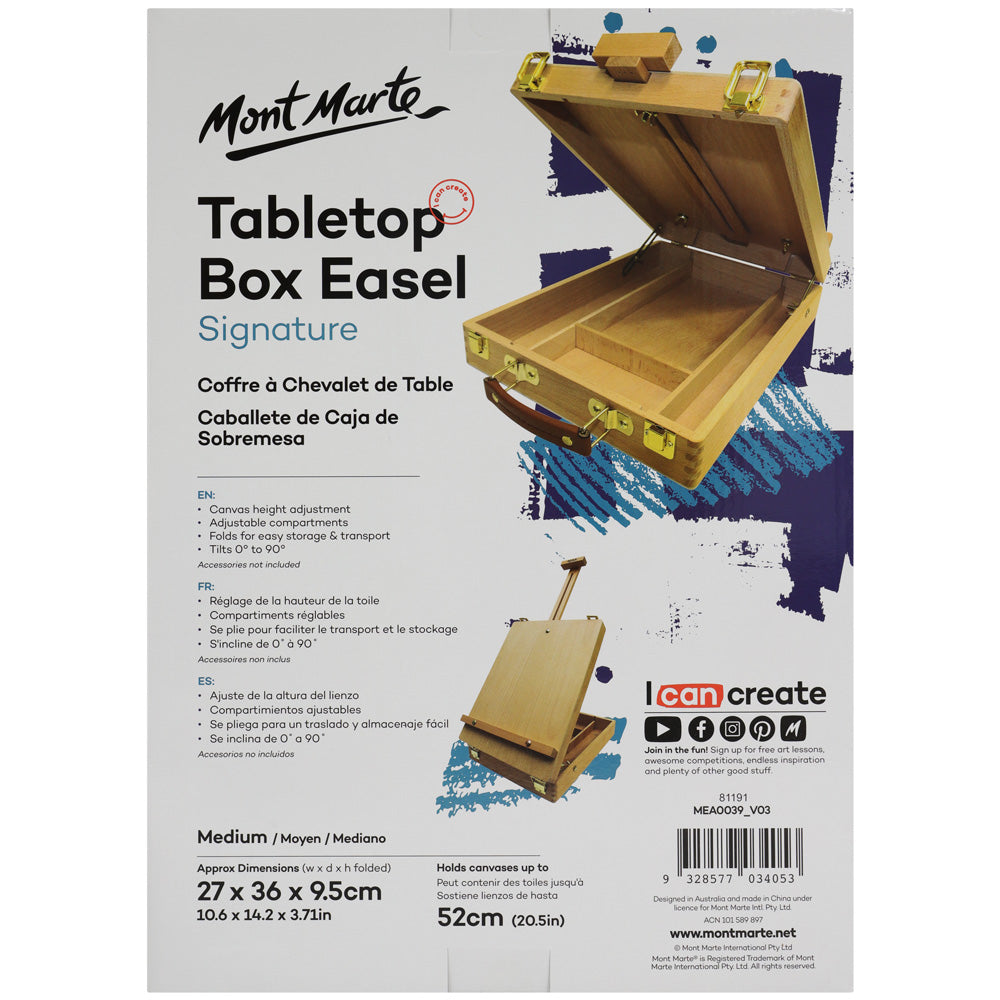 Tabletop Box Easel Signature - Medium - Mont Marte