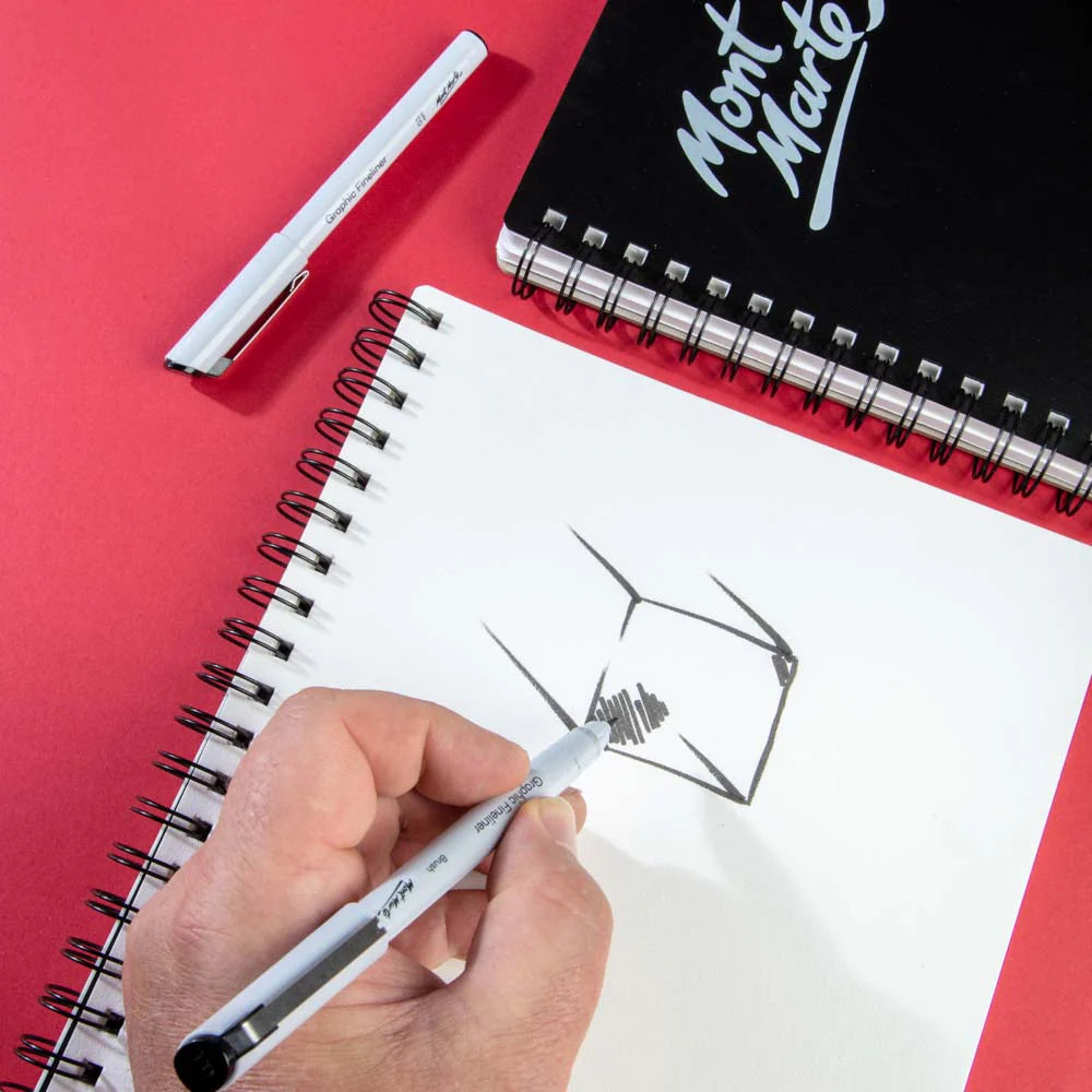 Visual Art Diary Spiral Bound White Paper A4 110gsm 120 Sheet - Mont Marte