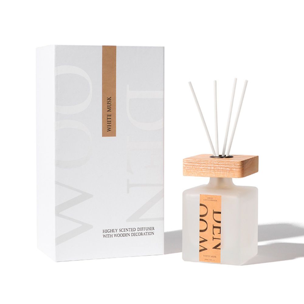 Wooden Lid Home Fragrance Reed Diffuser - 200ml - Glowish