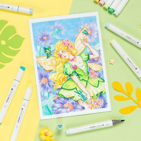 Ohuhu Honolulu Plus 24 alcohol markers artwork example