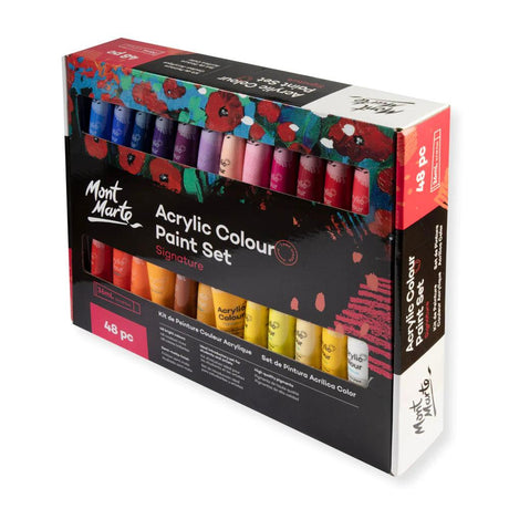 Acrylic Colour Paint Set 48pc x 36ml - Mont Marte - Glowish