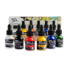Acrylic Ink Premium 6pc x 20ml - Mont Marte - Glowish