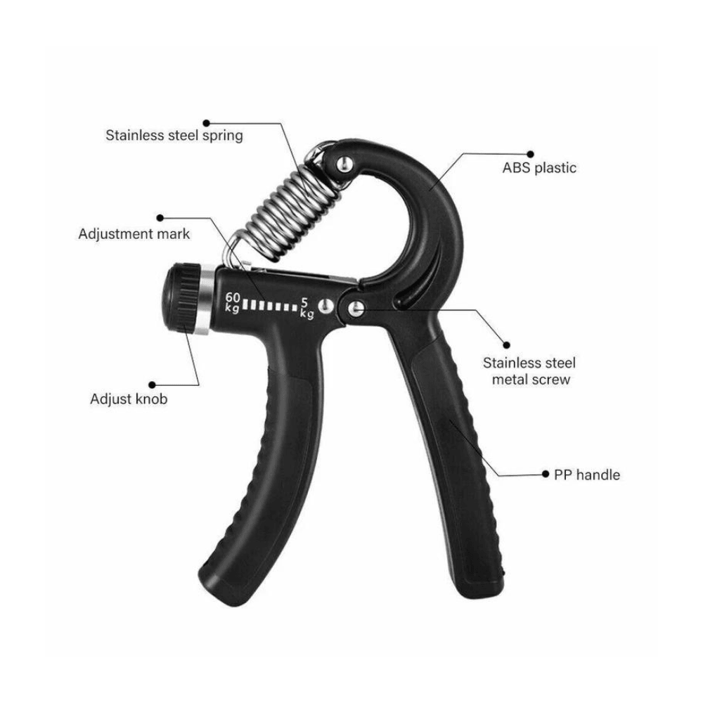 Adjustable Heavy Hand Gripper Exerciser Strengthener 5-60kg - Glowish