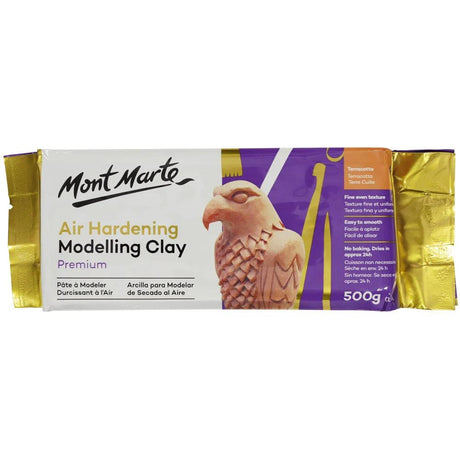 Air Hardening Modelling Clay Premium 500g - Terracotta - Mont Marte - Glowish