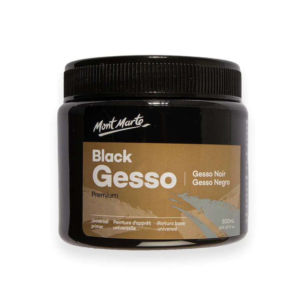 Black Gesso Tub 500ml - Mont Marte - Glowish
