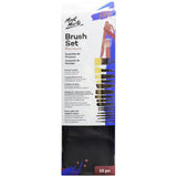 Brush Set in Magnetic Close Wallet 15pc - Mont Marte - Glowish