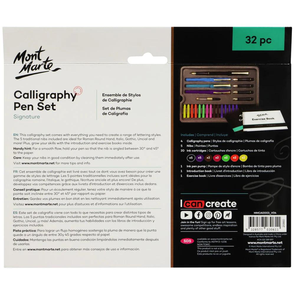 Calligraphy Pen Set Signature 32pc - Mont Marte - Glowish
