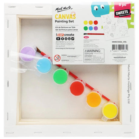 Canvas Painting Set 8pc - Assorted - Mont Marte - Glowish