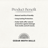 Cedar Wood Balls - Natural Moth Repellent