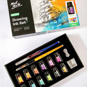 Drawing Ink Set Signature 16pc - Mont Marte - Glowish