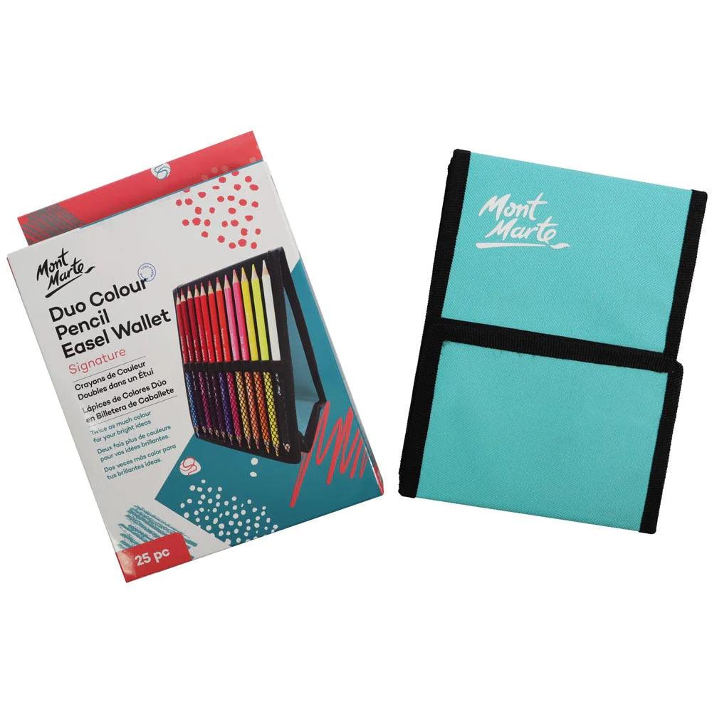 Duo Colour Pencil Easel Wallet 25pc - Mont Marte - Glowish