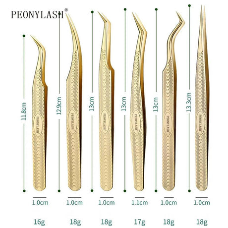 Eyelash Tweezers set - 6pcs - Glowish