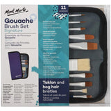 Gouache Brush Set Signature Wallet 11pc - Mont Marte - Glowish