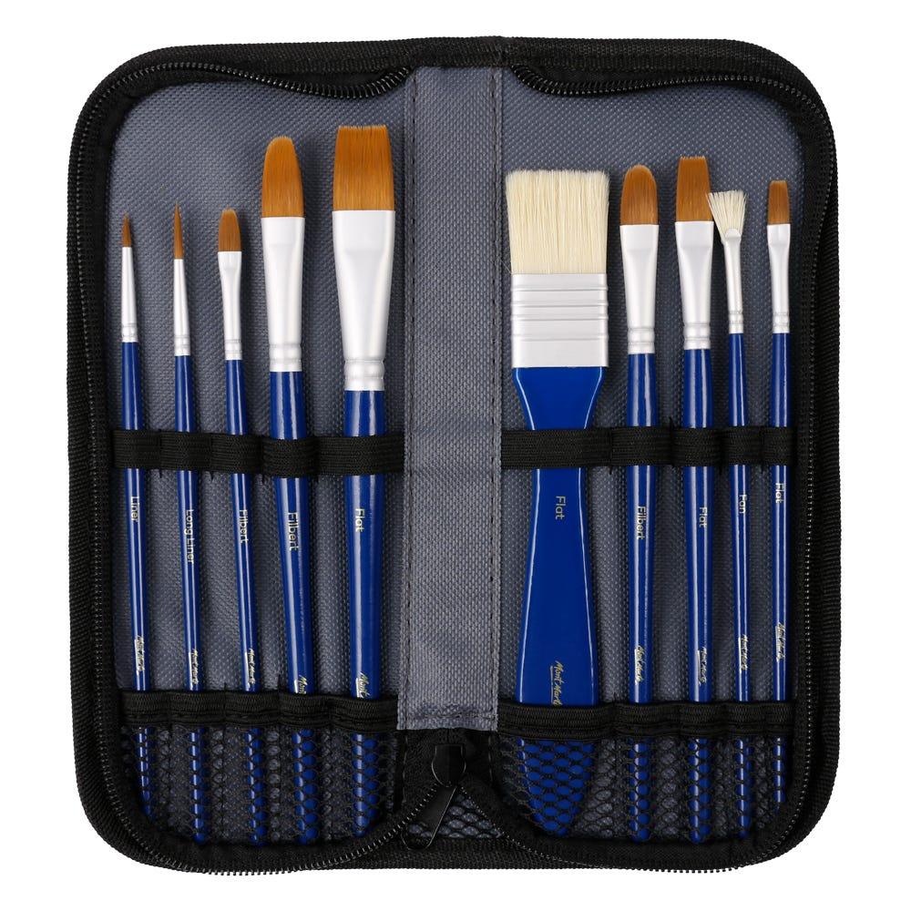 Gouache Brush Set Signature Wallet 11pc - Mont Marte - Glowish