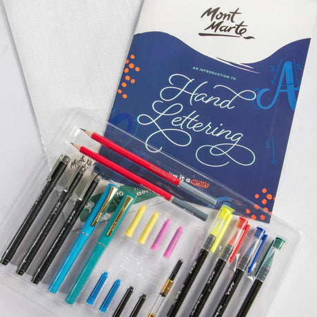 Hand Lettering Kit 26pc - Mont Marte - Glowish