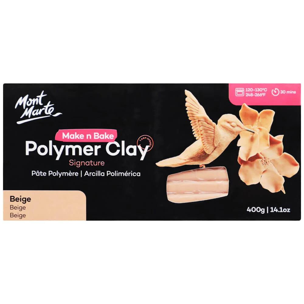 Make n Bake Polymer Clay Signature 400g (14.1oz) - Beige - Glowish