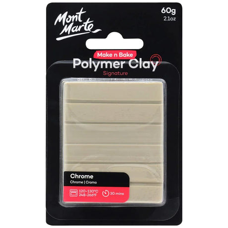 Make n Bake Polymer Clay Signature 60g (2.1oz) - Chrome - Glowish