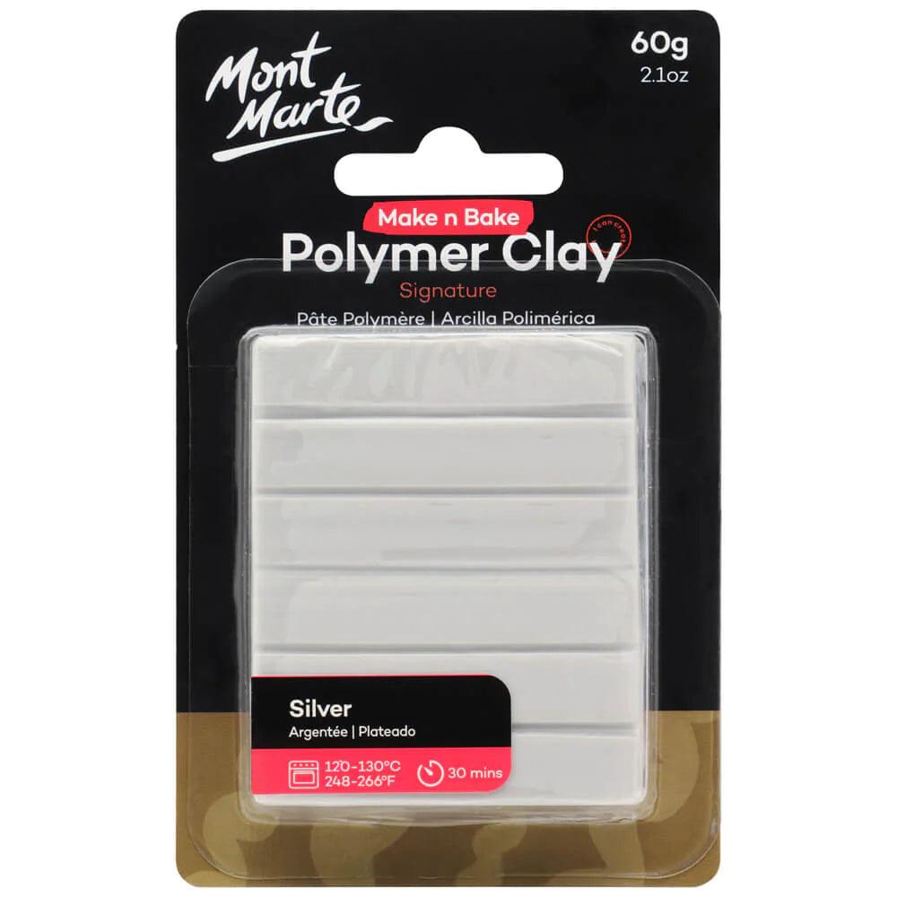 Make n Bake Polymer Clay Signature 60g (2.1oz) - Silver - Glowish