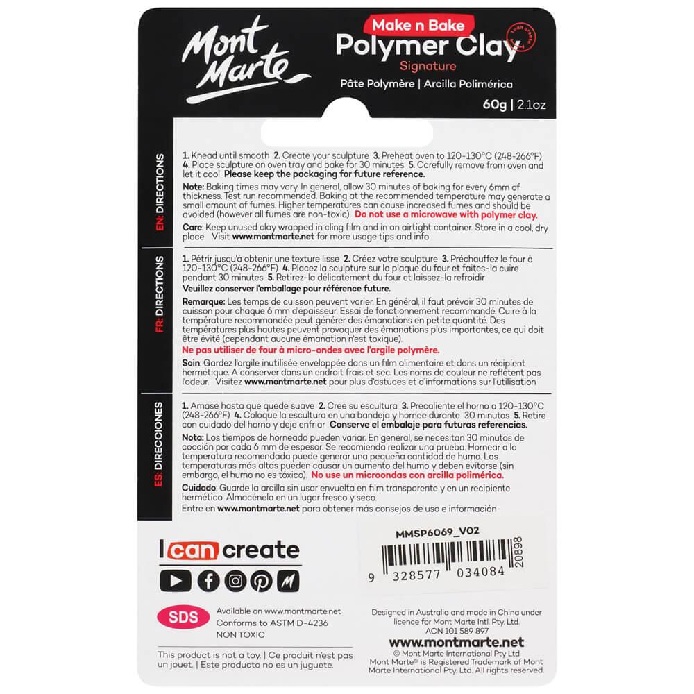 Make n Bake Polymer Clay Signature 60g (2.1oz) - Silver - Glowish